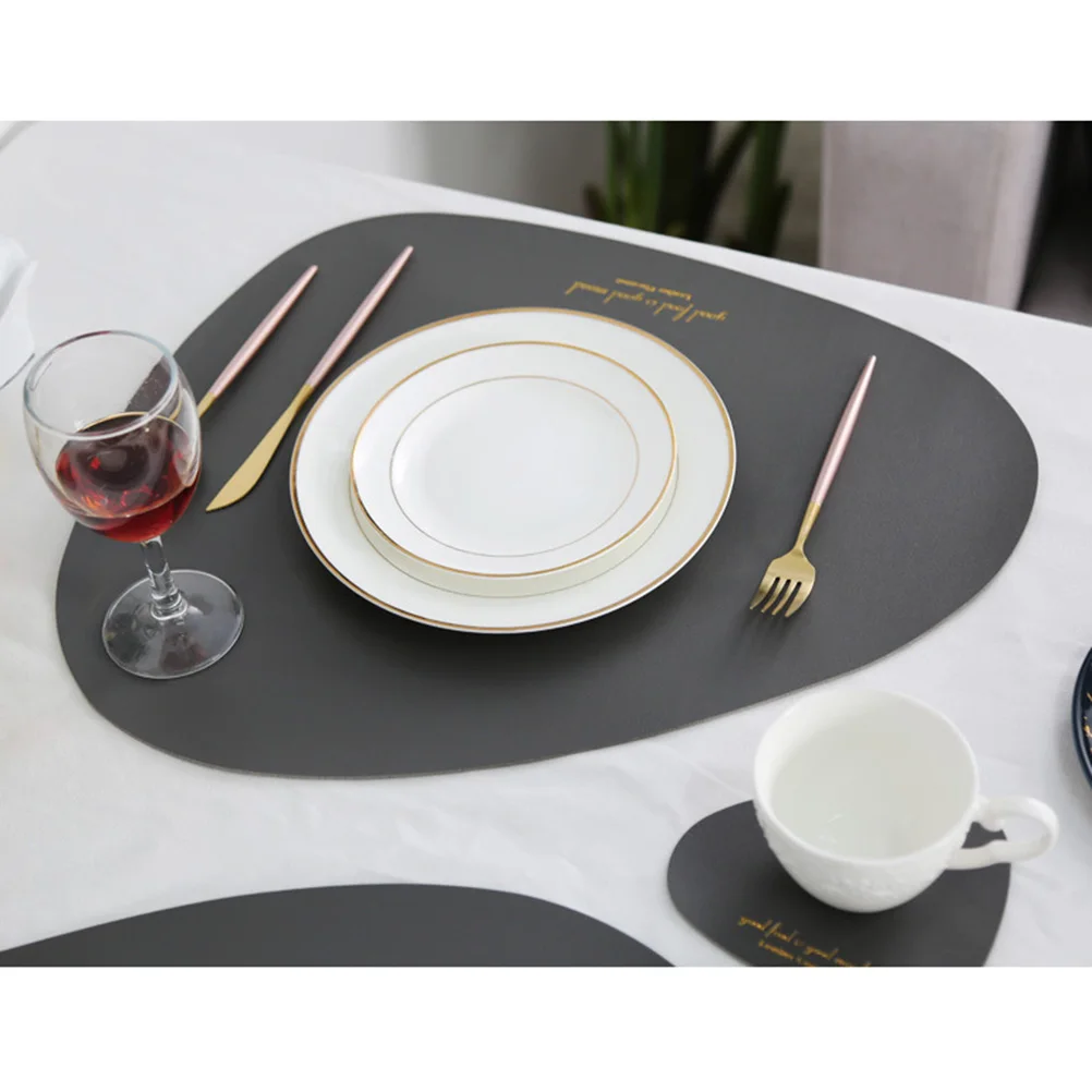 

5pcs Waterproof Oil-Proof Placemats Heat Insulation Table Mats for Dining Table Anti-Slip Meal Tray Pad Party Home