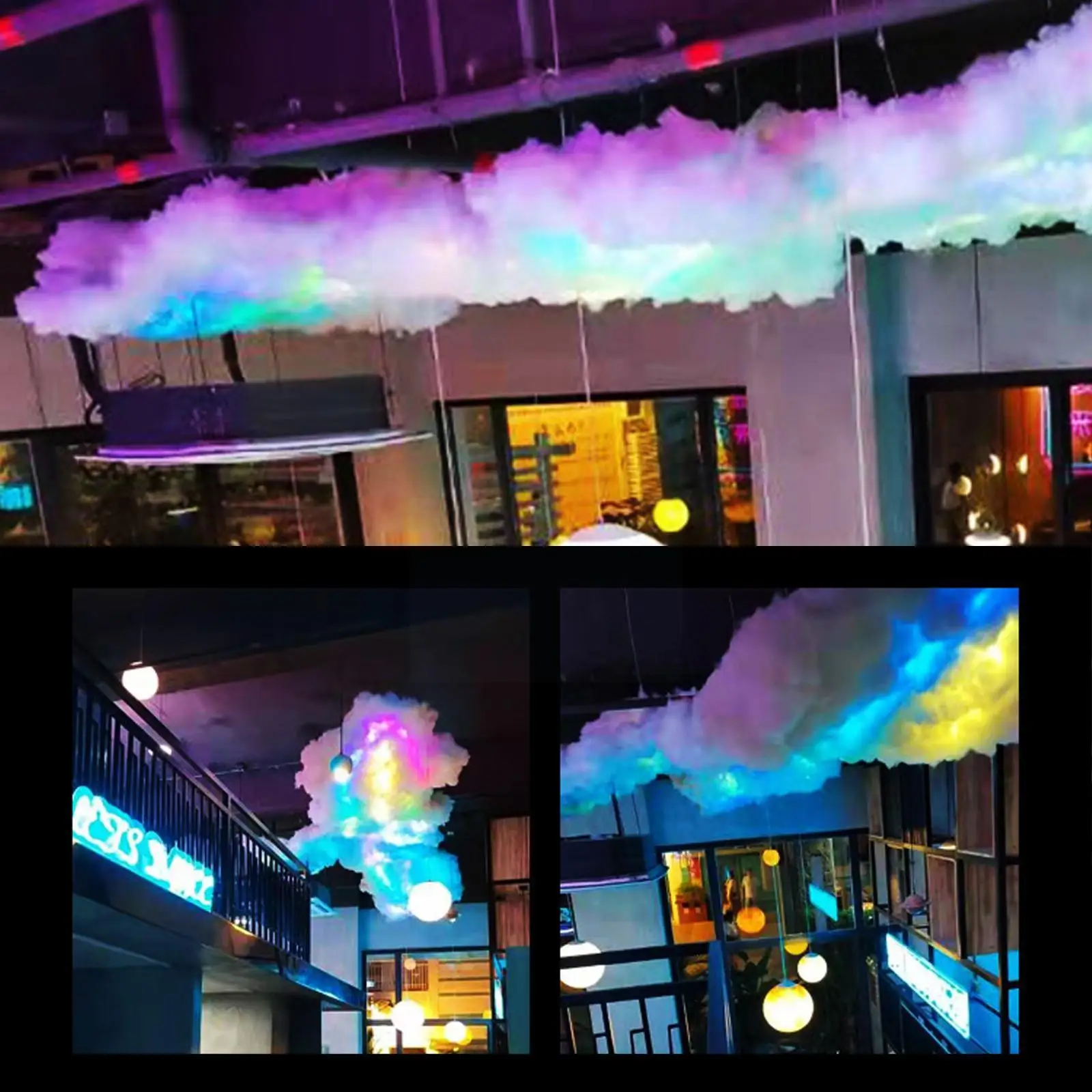 5M 3D Rgb Led Thundercloud Light Decorative Background Atmosphere Game Household Lighting Effects Room (no cloud)