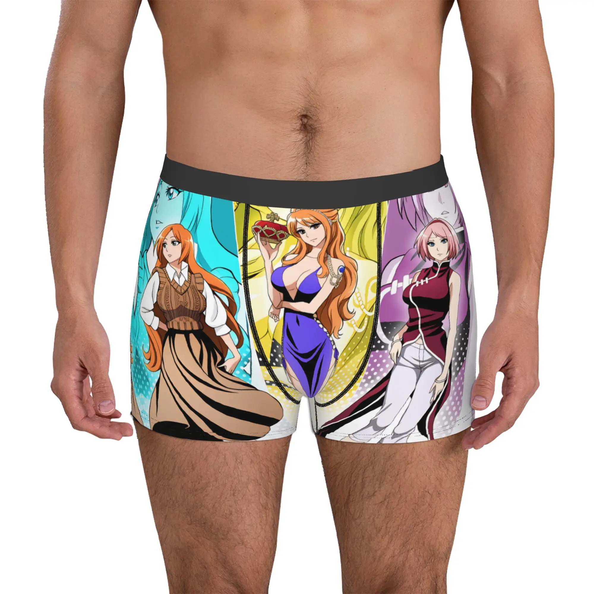 

Nami Bleach Orihime Inoue Sakura Haruno Boxer Shorts For Homme 3D Printed Underwear Panties Briefs Stretch Underpants