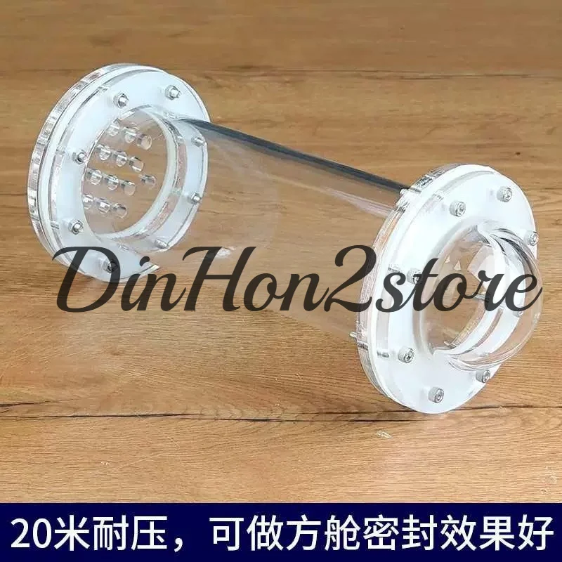 Sealed Cabin Acrylic Waterproof Cabin Underwater Robot Cabin for Shallow Water Use (with Hemisphere Hood)