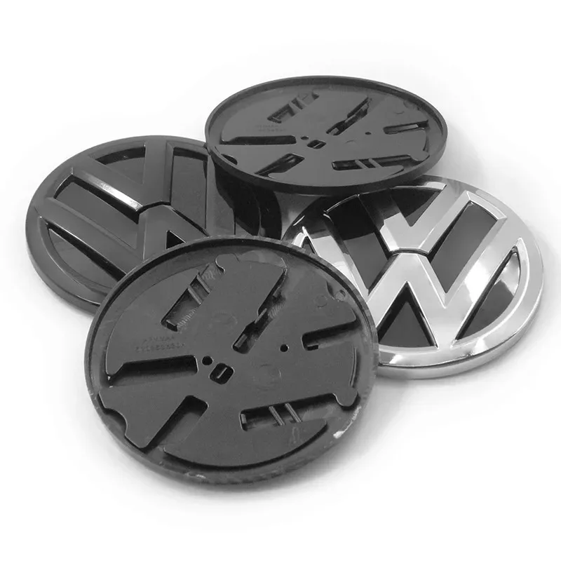 

120mm 110mm Car Logo Emblem Badge Hood Front And Rear Tail Mark Rear 6R0 853 600A Accessory For Volkswagen Polo 2011 2012 2013