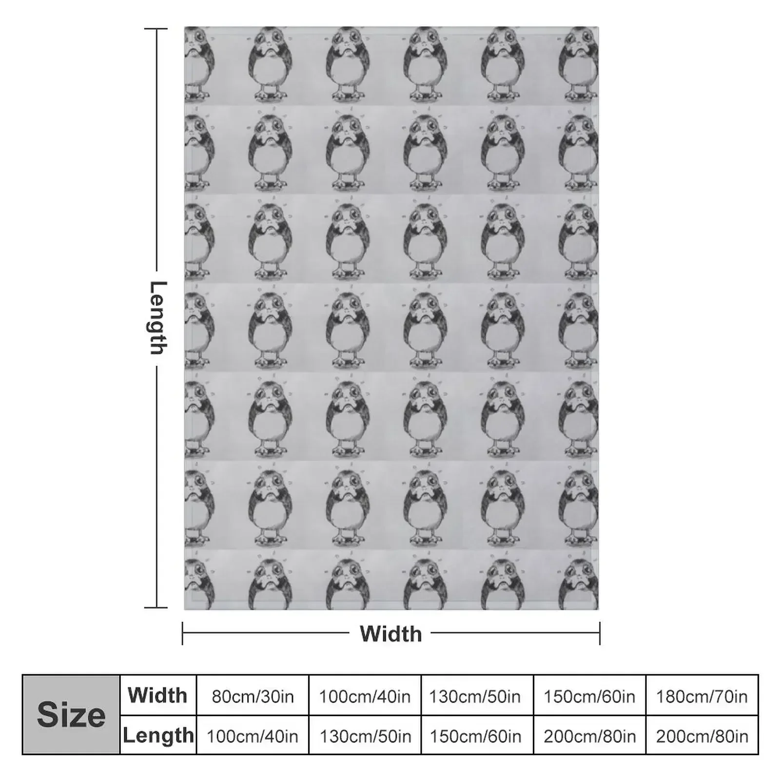 scared porg Throw Blanket Single for sofa Picnic Blankets