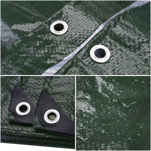 Imagen 2 del producto Toldo impermeable de lona, cubierta de hoja de lona resistente con ojal, cubierta de lluvia múltiple para terraza al aire libre, planta, porche de jardín