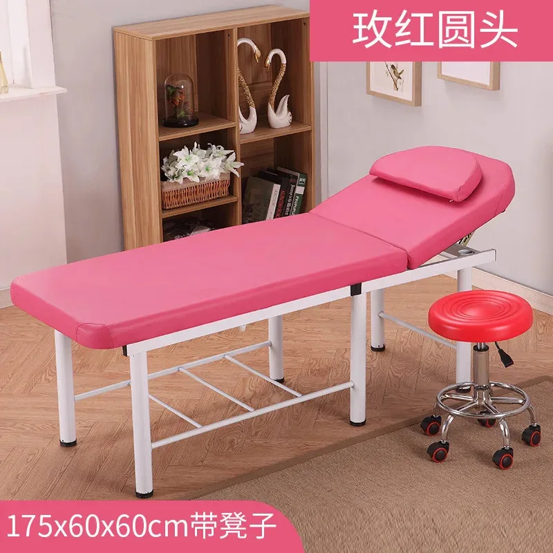 Pink Pedicure Massage Table Spa Comfort Esthetician Folding Bed Portable Full Body Table De Massage Beauty Furniture MQ50MB