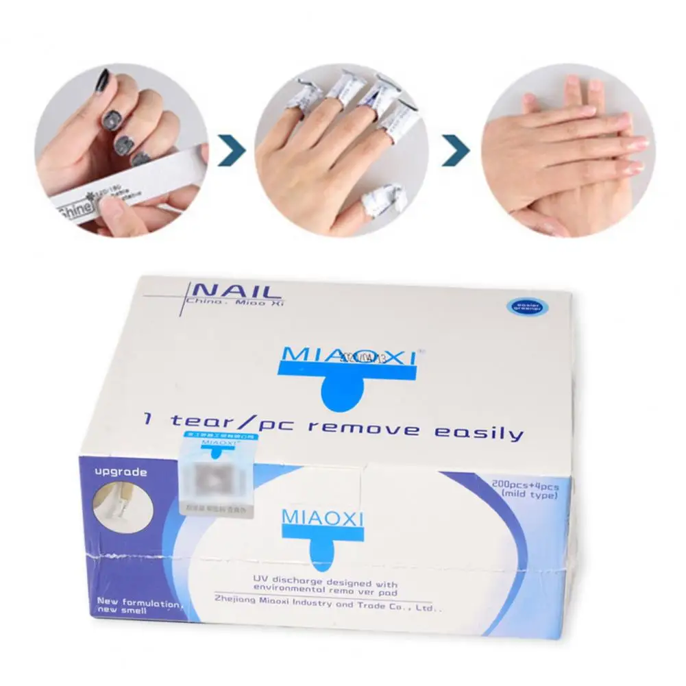 Nail Accessory for Easy Polish Removal Efficient Nail Polish Gel Removal Kit with Foil Wraps Caps Tools for Manicure Cuticle