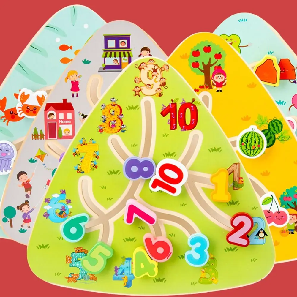 Wooden Children's Maze Walking Board Montessori Multipurpose Montessori Maze Boards Early Education Portable
