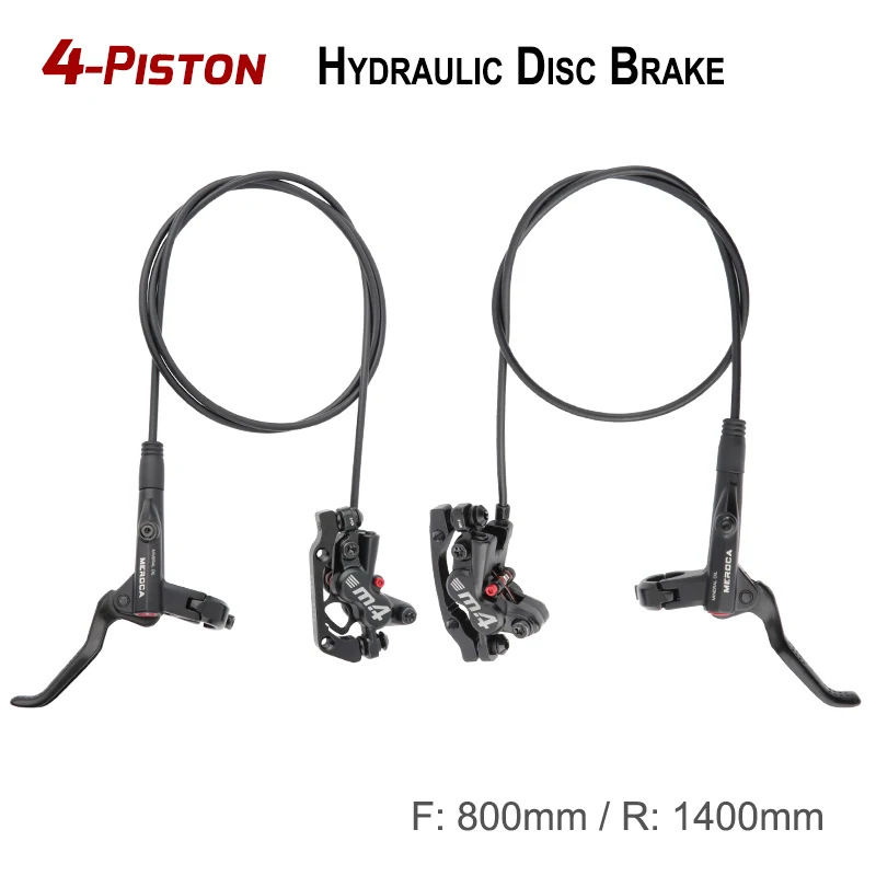 

Гидравлический дисковый тормозной комплект для горного велосипеда, 4-поршневой, передний и задний, из сплава, с рычагом управления давлением масла