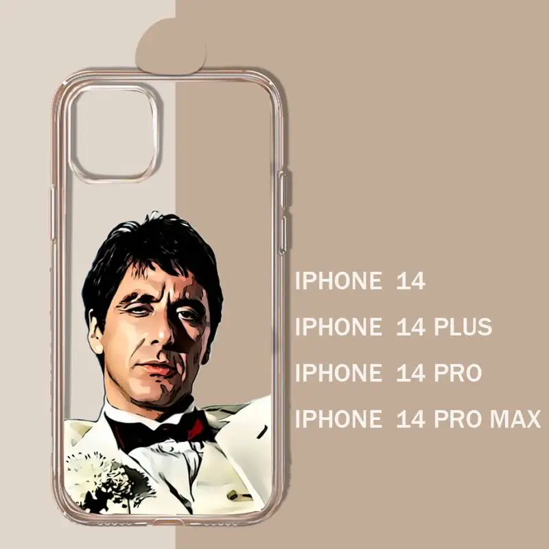 Scarface 1983 film Al Pacino Phone Case Transparent soft For iphone 11 13 12 14 15 pro max mini plus