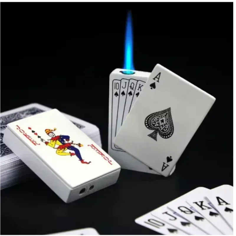 2025 VIP Hot Selling Ace of Spades Poker Lighter Windproof Butane Gas Lighter Interesting Men's Gadgets Wholesale Dropshipping