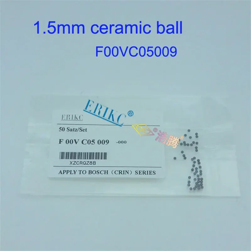 1.34mm Ceramic Ball F00VC05008 CR Injector Diameter=1.34mm Steel Balls F00VC05001, Fuel Injector Valve Repair Kits F00VC05009