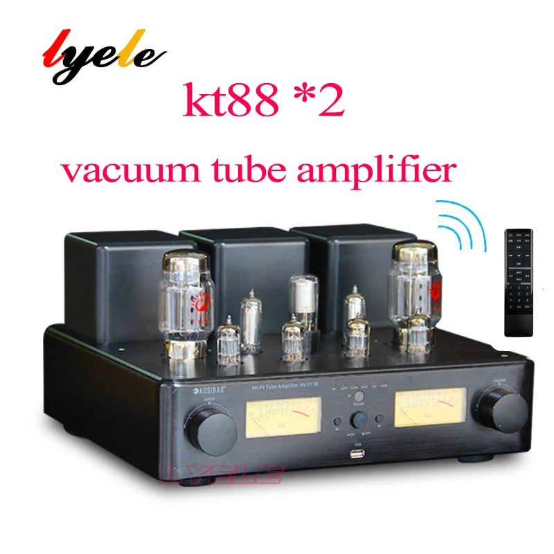 LYELE kt88 vacuum tube amplifier/ECF80 field effect tube audio amplifier QCC3034 Bluetooth APTX-HD lossless power amplifier