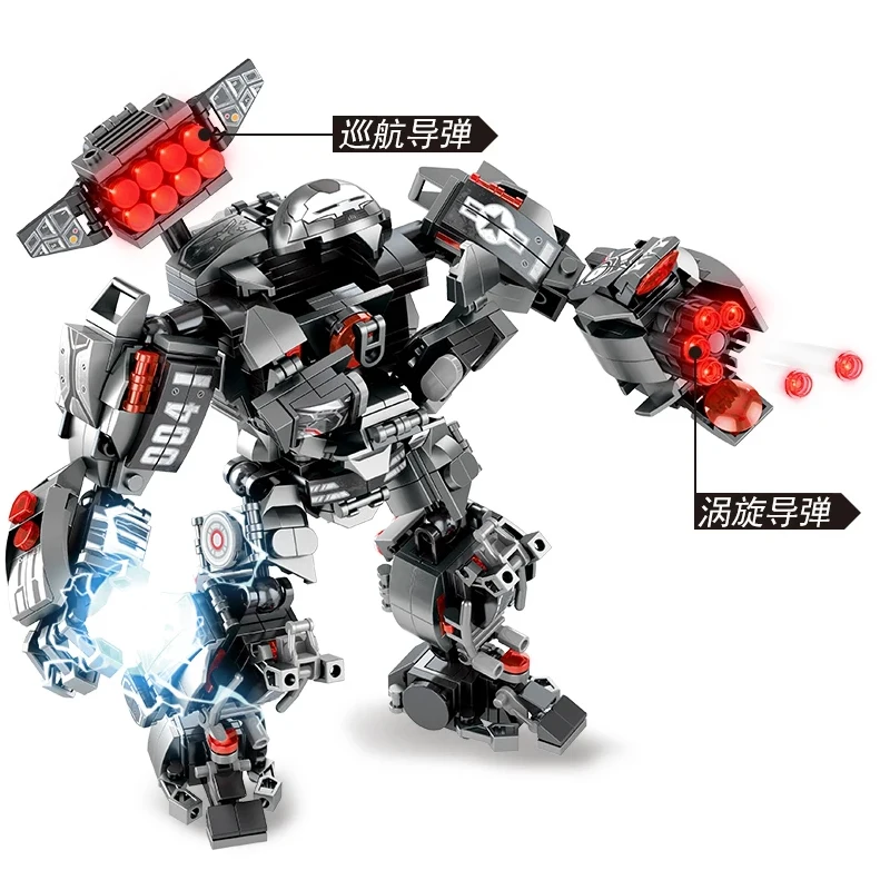 Super-héros Avengers Iron Man Hulkbuster acier Mecha figurines blocs de construction film classique modèle briques jouets pour enfant cadeau