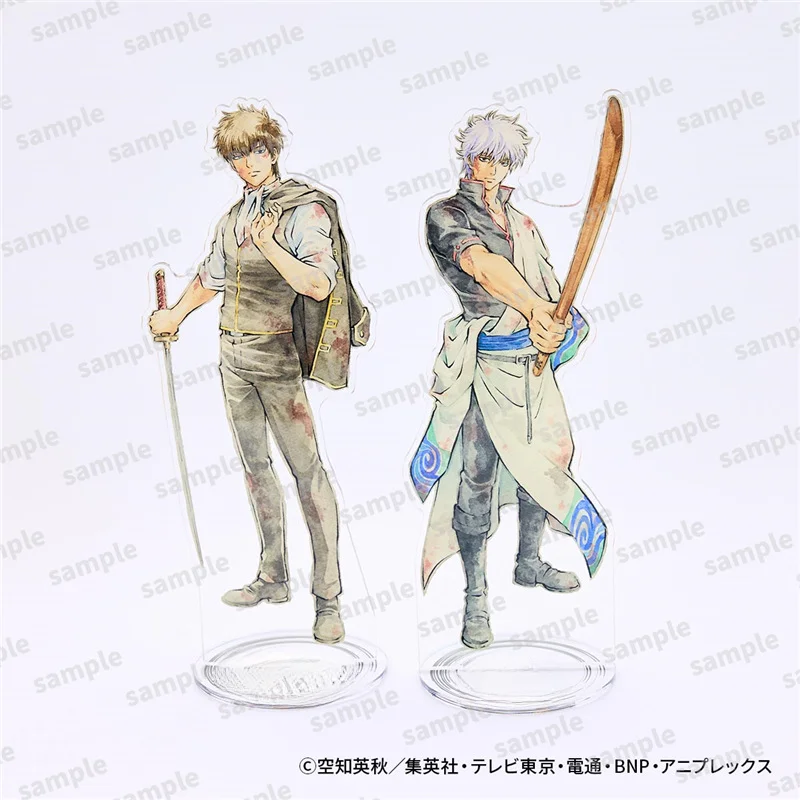 Gintama Namja Town Plate Desk Decor Sakata Gintoki Stand Hijikata Toushirou Collection Ornament Acrylic Doll Furnishing Articles