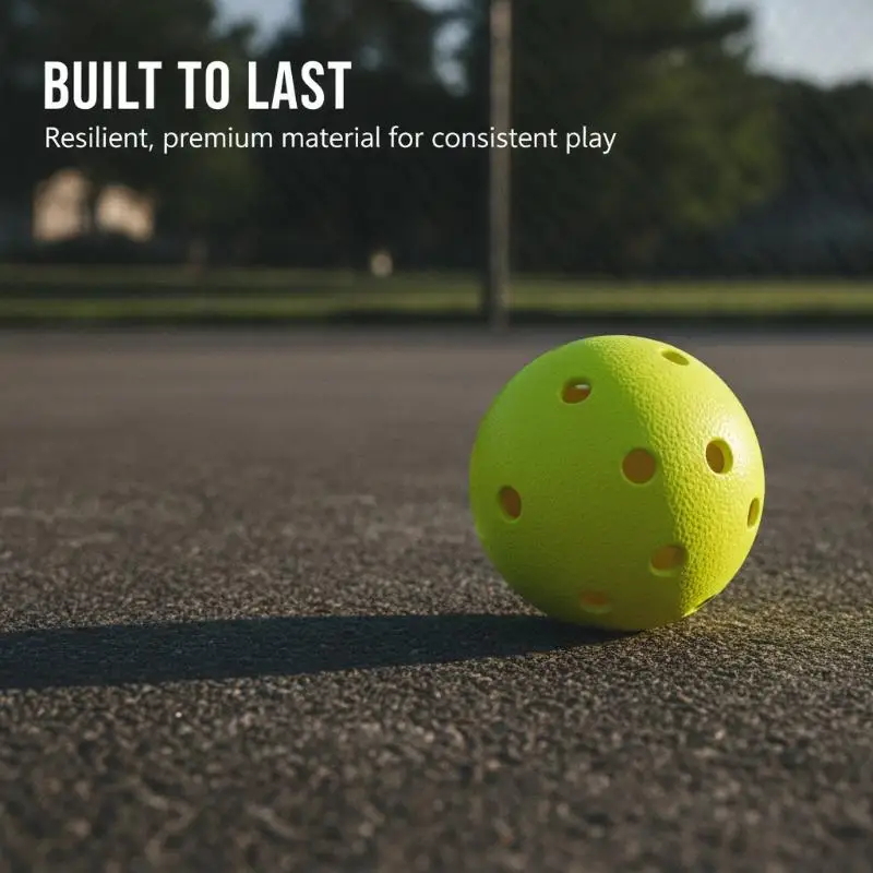 Pickleball-Bälle 12 Stück 40 Löcher Hochelastische Verschleißfeste Bälle für Outdoor-Platz Professionelles Training – Detail 2