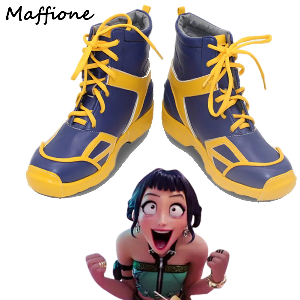 

Zoey Shoes Demon Hunter of KPop Cosplay Short Boots Costume Props Women Roleplay Fantasia Boot Yellow Blue Footwear Halloween