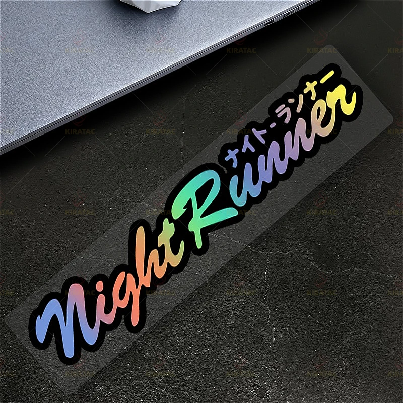 Motorcycle Vinyl Decal Waterproof Sticker Night Runner Design for Tail Box Fairing Fuel Tank Car Body Scooter Universal