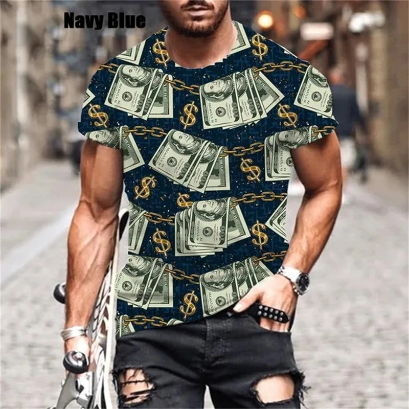 New Fashion Dollar Men Women Spring Summer 3D Printed Short Sleeves T Shirts Casual Fashion Round Neck Sport Tops T-shirts