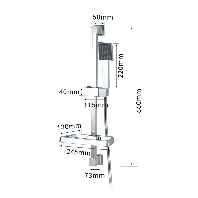 Хромированные направляющие для душа