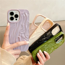 Luxury Wrinkles Phone Case For iPhone 11 12 13 14 Pro Max TPU Glitter For Iphone 14 Shockproof Soft Smooth Silicone Back Cover