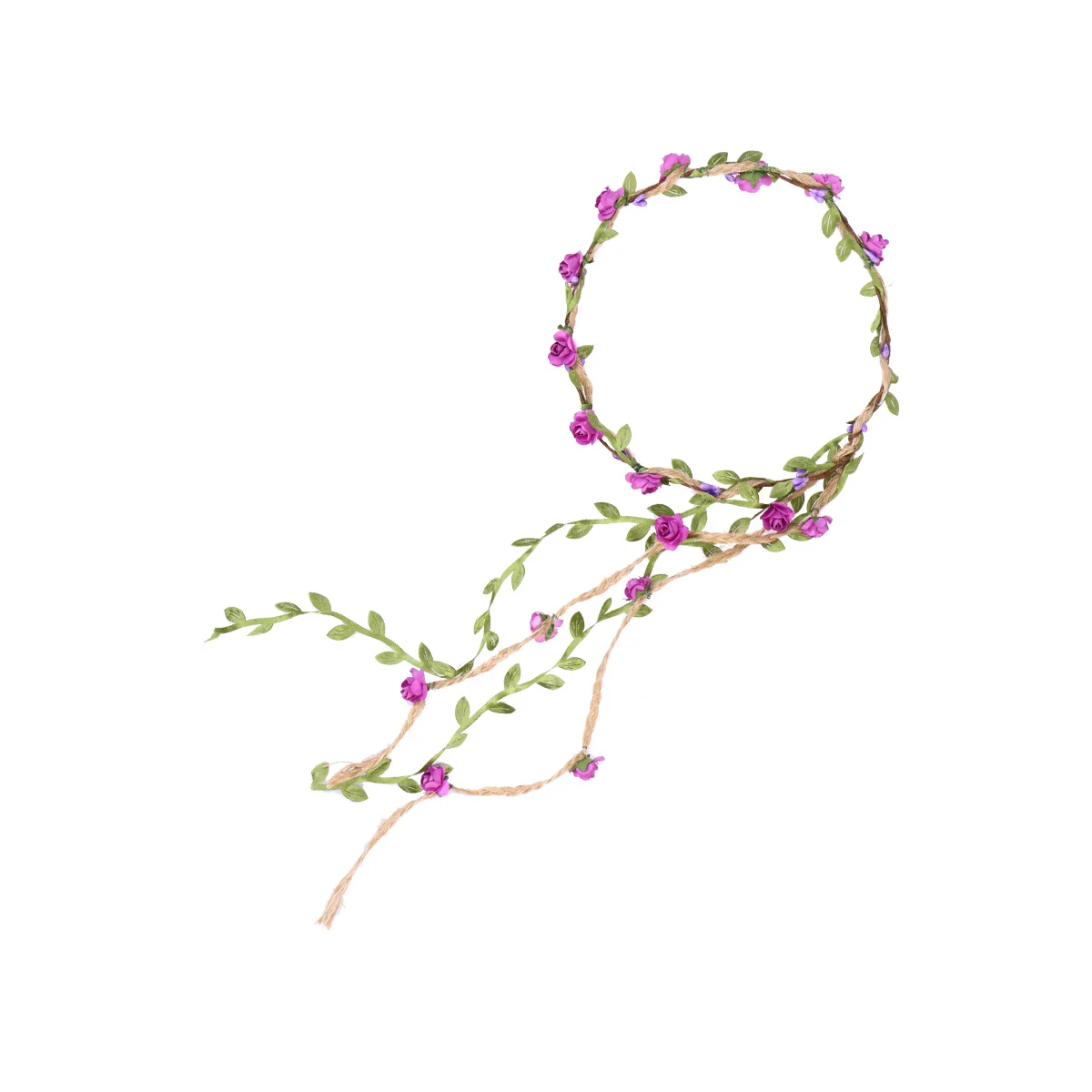 

Flower Crown Purple Floral Hairband For Wedding Birthday Beach Photography Hair Accessories Floral Garland Headbands