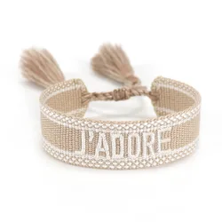 JADORE Bohemian Fashion Personalized Embroidery Wrist Knitted Bracelet