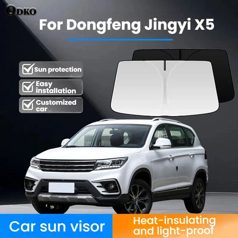 For Dongfeng Jingyi X5 Car Accessories Front Window 1PCS Sunshade Custom Fit Windshield UV Protection Sun Shade Heat Insulation