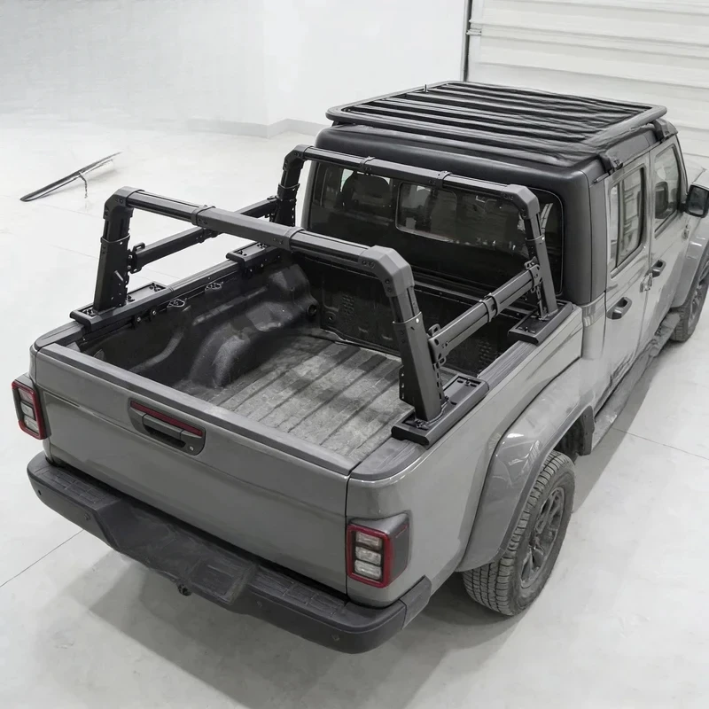 High Quality Adjustable Aluminium Roll Bar Fit For F150 Pickup With 2 Expand Panels Weatherproof Retractable Design