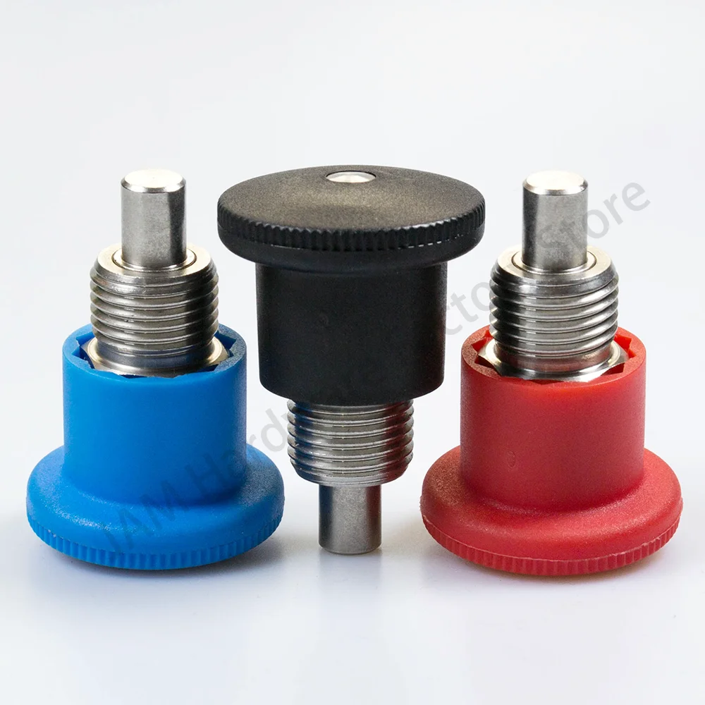 MJ218 Stainless/Carbon Steel Dowel Three Colors Knob Non Lock-Out Index Plungers Coarse Thread Mini Indexing Plunger