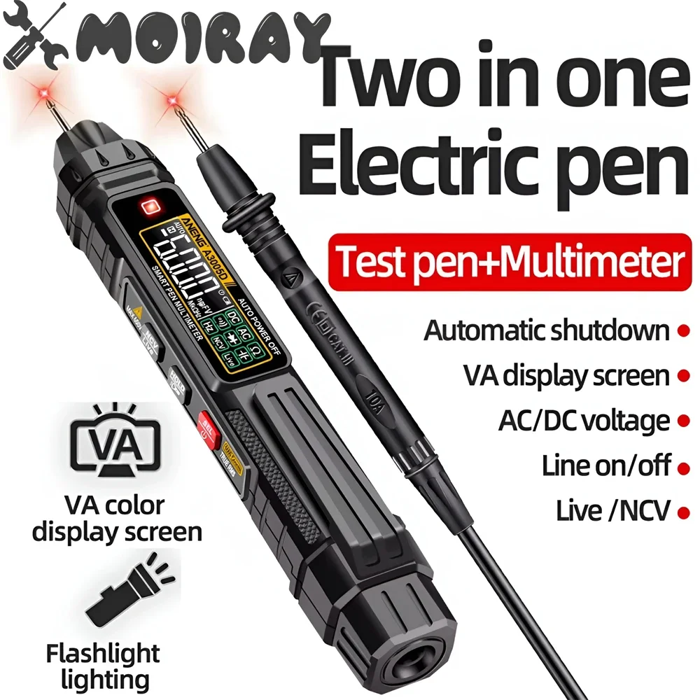 Multímetro Digital ac dc Tensão Tester Profissional Medidor de Corrente Portátil sem Contato Sensor Voltímetro 4000 Contagem Aneng-a3005