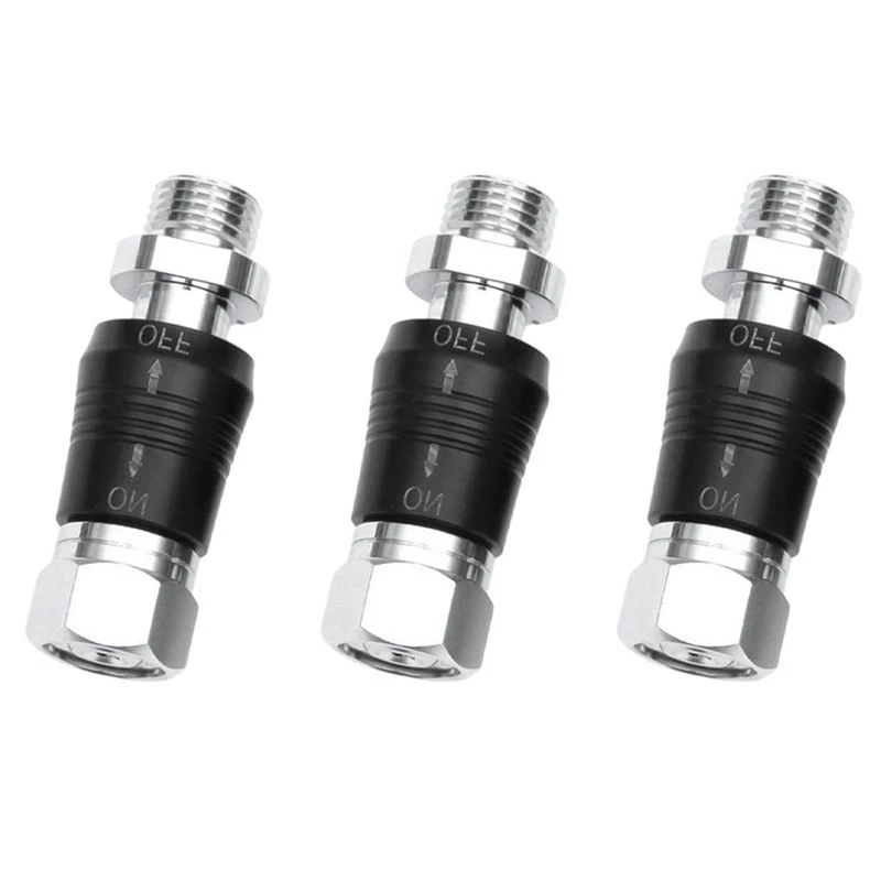 X08A 3X Scuba Diving Regulator Adaptor 9/16 Thread Connector With On Off Switch BCD Valve Medium Pressure Replacement,Style C