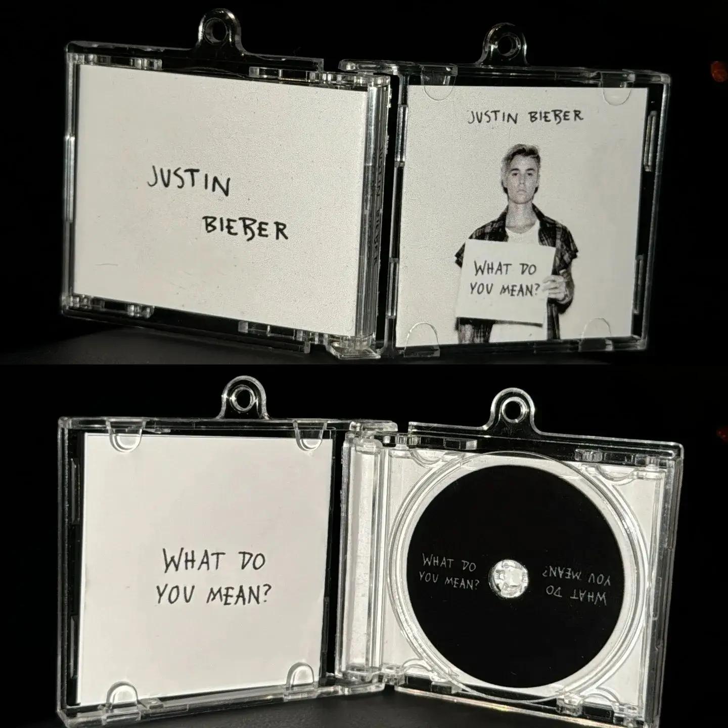 NFC Mini CD Keychain, Personalize o seu Spotify ou Apple Music com Hits Music Lover de Justin Bieber