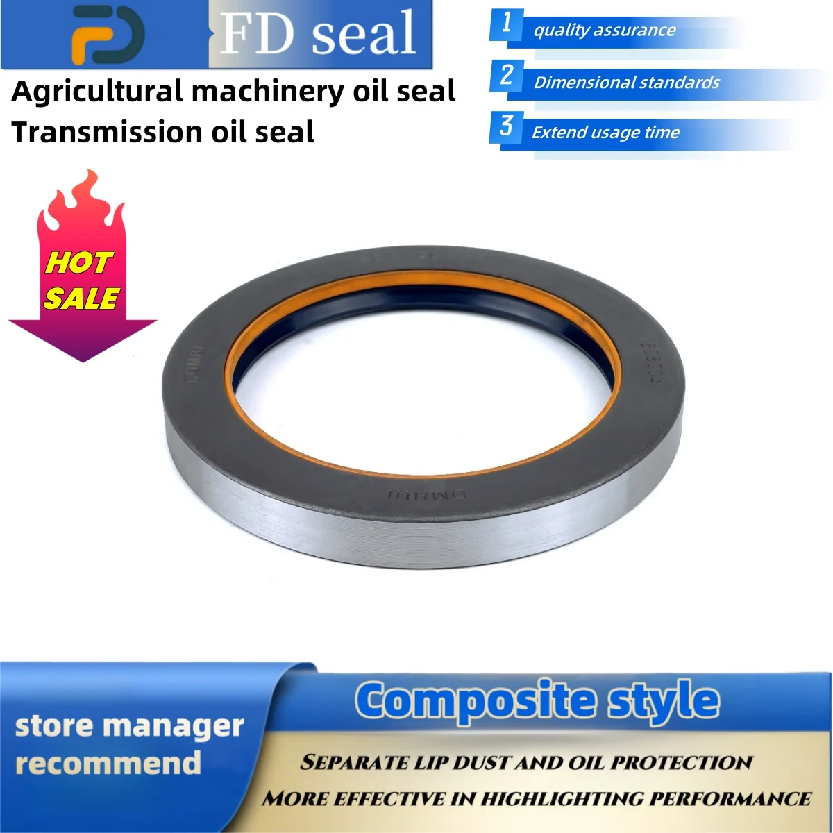 

NBR+AU Oil Seal 90*120*13mm 12001910B Tractor Shaft Seal Transmission Seal Accessories Drive Shaft Accessory ISO 9001Repair Tool
