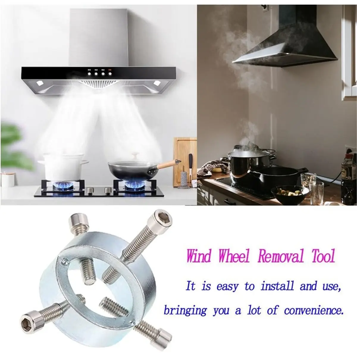 Fan Blade Blower Wheel Puller Range Hood Cleaning Tool, Heavy Duty Wind Wheel Removal Pull Appliance Blower Wheel Puller view 3