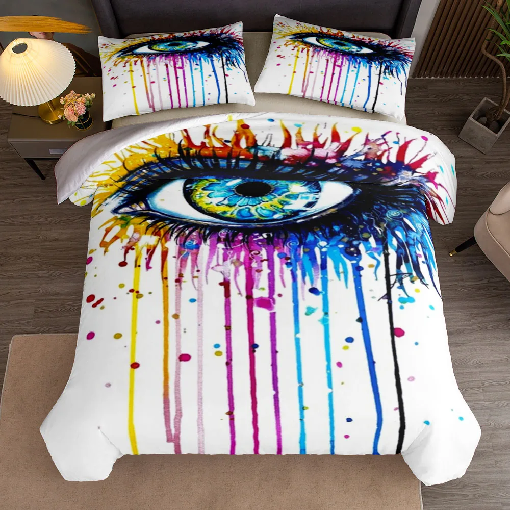 Space Eye Duvet Cover Set UK Single Double Queen US Twin Full King Size  Bed Linen Set