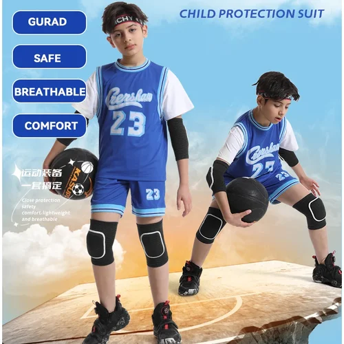 Imagen 2 del producto 1 Juego de coderas para chico, rodilleras, equipo de protección deportivo para niños, conjunto para bicicleta de equilibrio, monopatín, patín en línea, patinete, baile