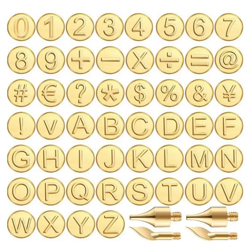 Wood Burning Kit Alphabet Stamps Copper DIY Metal Stamping Kit Screw Thread Wood Craft Carving Kit For Adding Charm To Your