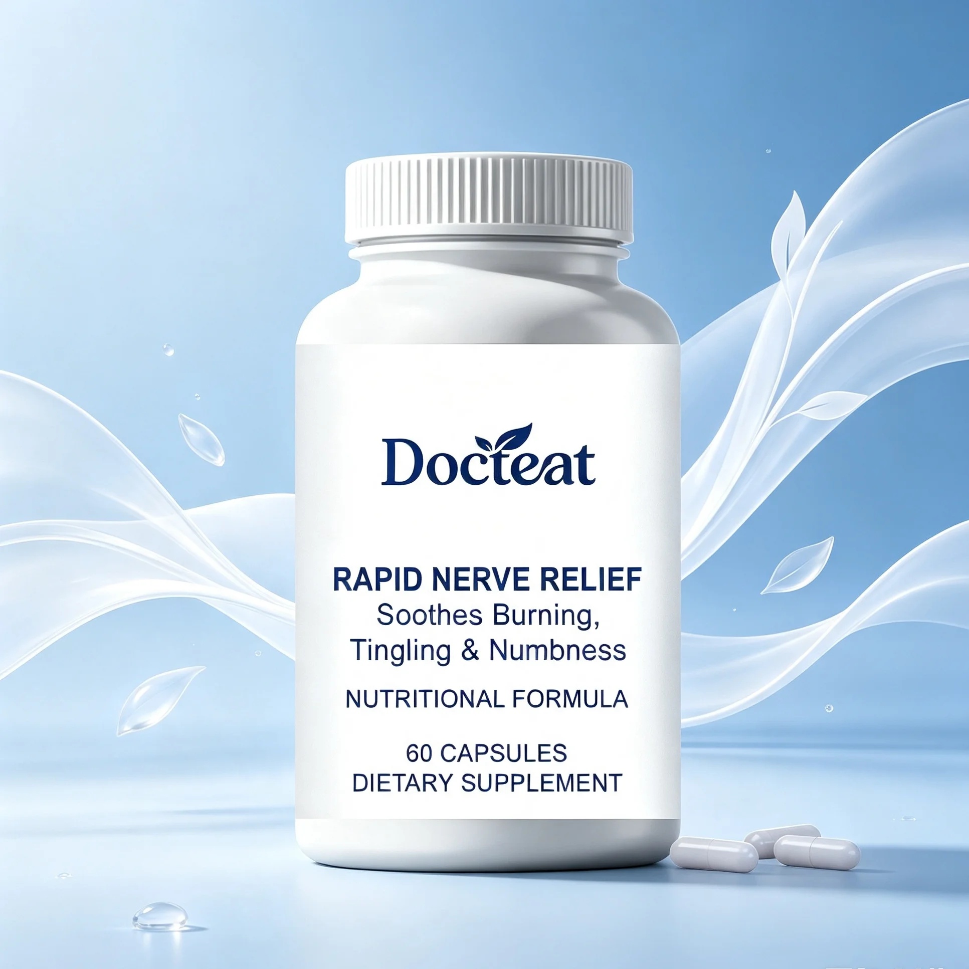 Nerve Support Capsules Relieve Nervous Tension Stress Anxiety Improve Sleep Quality Calm Mood Brain Nerve Health Supplement