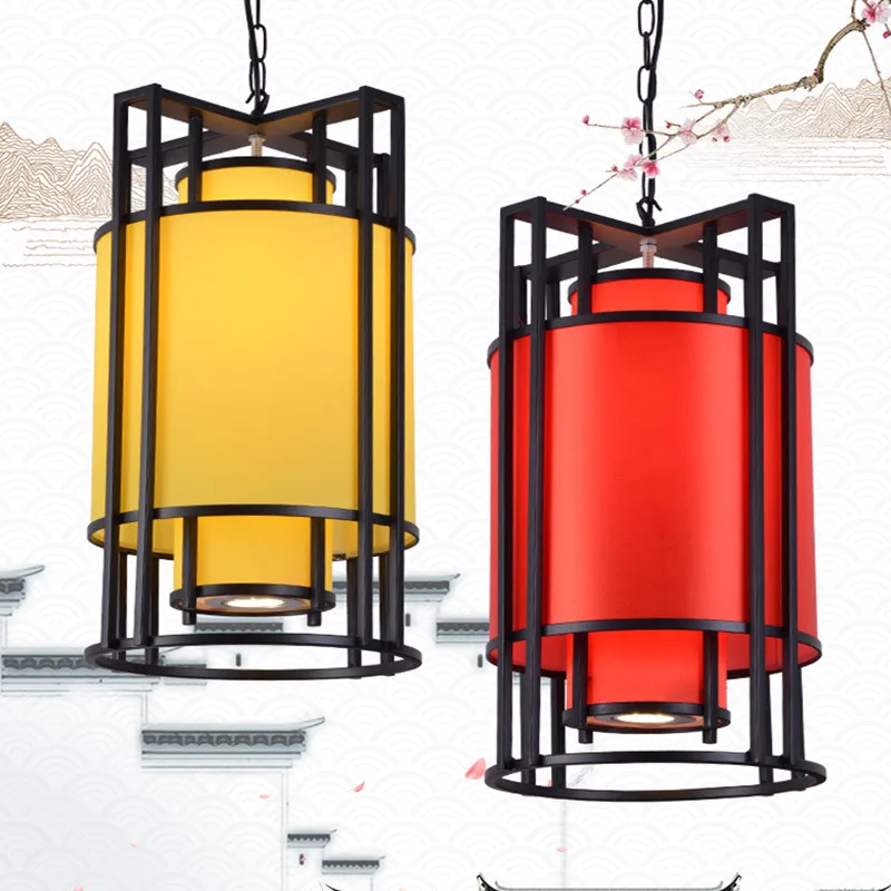 Creative Chinese hot pot restaurant, wrought iron chandelier, retro teahouse, hotel, Zen Chinese style birdcage project