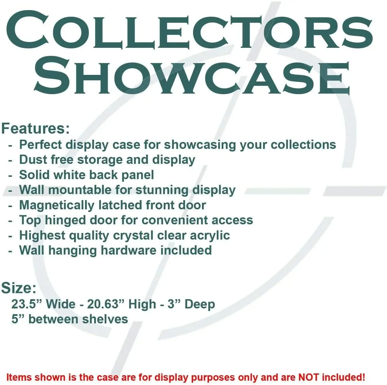 Collectors Showcase - Premium Display Case for 3-3/4