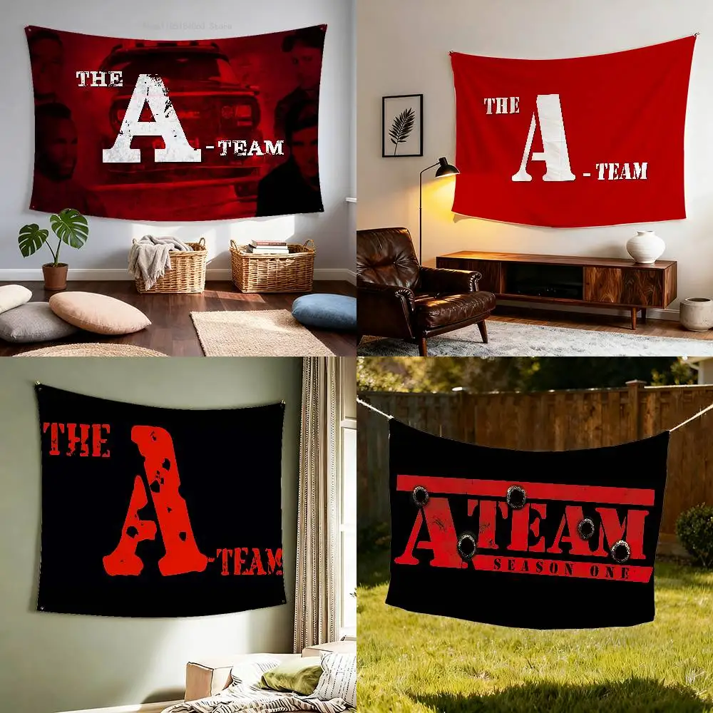 

The A T-Team Flag Tapestry Banner For Bedroom Outdoor Living Room Restaurant Bar Wall Decor Party