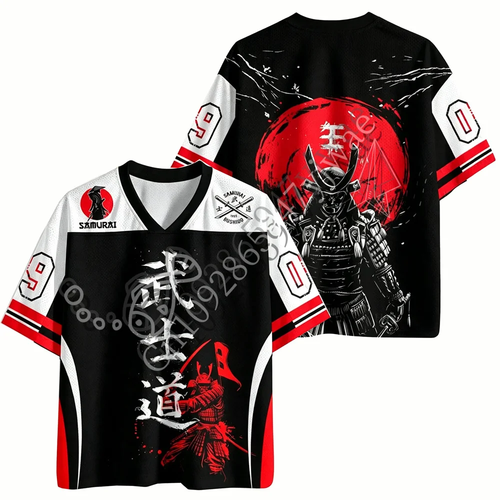Hattori Hanzo Samurai Grafik-Bedrucktes Jersey, Japanisches Klassisches Retro-Sportshirt, Atmungsaktives Oberteil, Sommer-T-Shirt für Männer und Frauen – Detail 7
