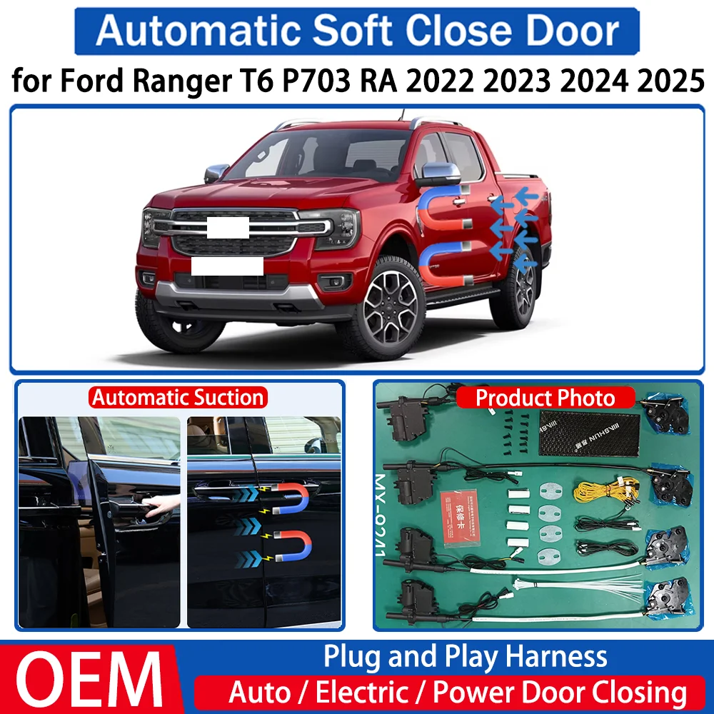 

for Ford Ranger T6 P703 RA 2022 2023 2024 2025 Car OEM Automatic Soft Close Door Electric Suction Kit Auto Power Closing System