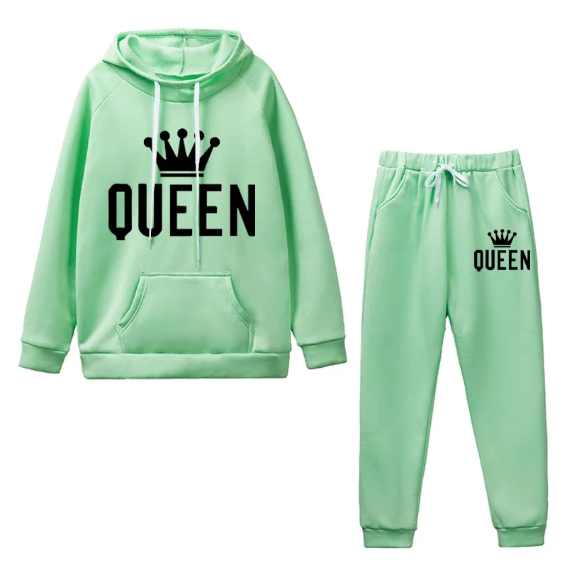 

Daily Hoodie Sports Woman Two Piece Set High Quality Fashion Suit Casual Set Jogging Printing Women's Tracksuit Clothing Comfort