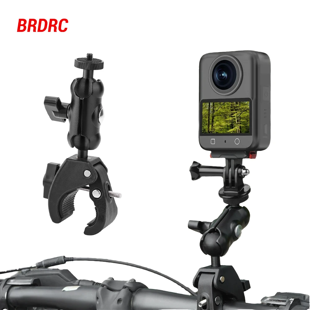 

Flymile Camera Clamp Mount Bike Motorcycle Handlebar Mounts for DJI OSMO 360/Action 5 Pro Accessories 360 Ball Adjustable Holder