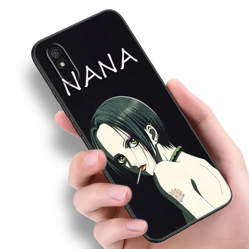 Anime NaNa Osaki Black Silicone Phone Case For Xiaomi Redmi 10 Prime A1 A2 Plus 9 9A 9C 9T 10A 10C 12 12C 13C