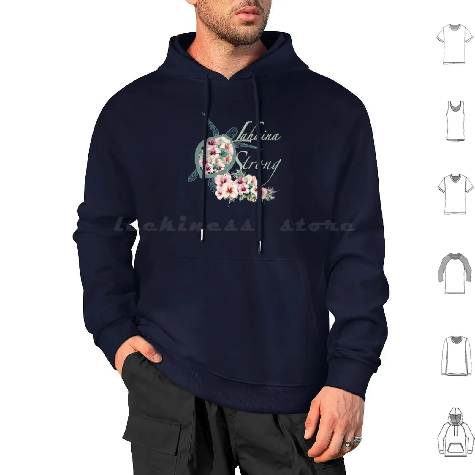 Lahaina Strong-Hibiscus And Sea Turtle Hoodies Long Sleeve Lahaina Fire Relief Lahaina Fire Maui Fire Maui Fire Relief