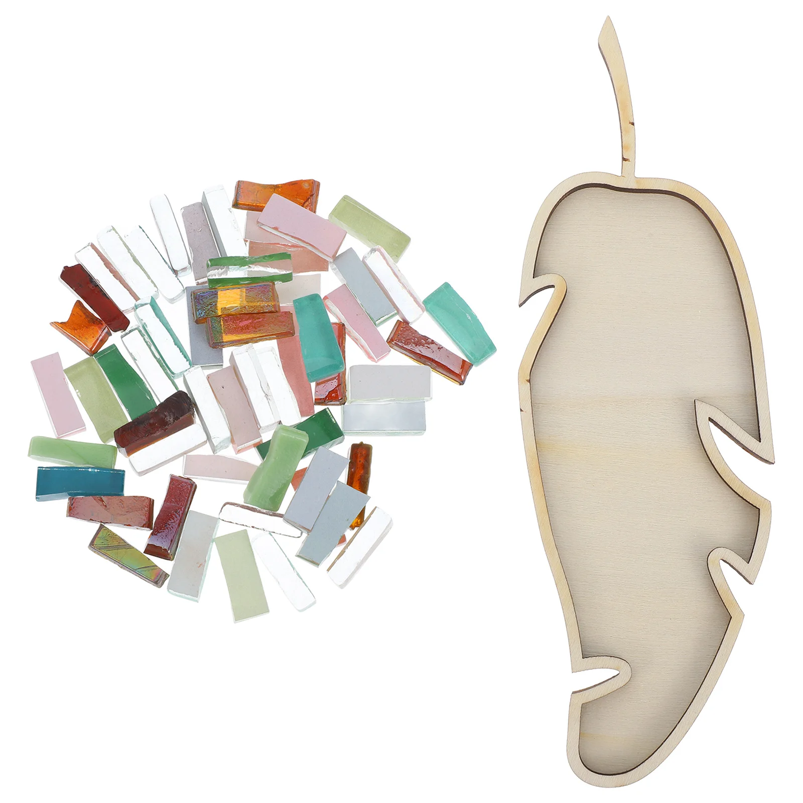 

Mosaic Craft Kit Mini Colorful Leaf Tiles For Diy Art Projects Creative Kids Crafts Home Decoration Glass Tile Set