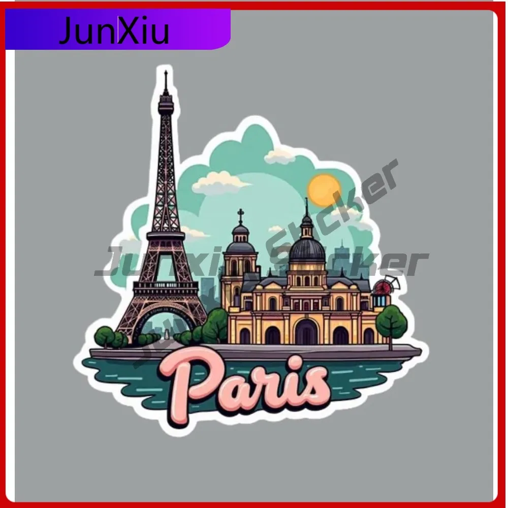 

Paris France Travel Decorative Sticker Motorcycle Stickers Custom Boat Decals Waterproof Aquarium Decoration Car Rear Tent
