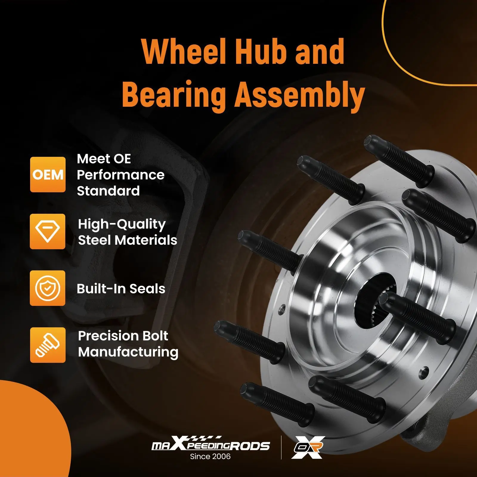 

Front Wheel Hub Bearing Assembly for GMC Sierra 3500 HD 4WD 2020-2023 WA515208
