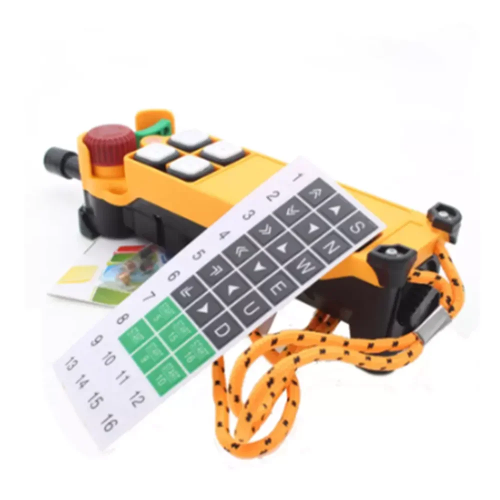 HS-4S 4 Channel 1 Speed Hoist Crane Truck Radio Remote Control Push Button Switch System with E-Stop